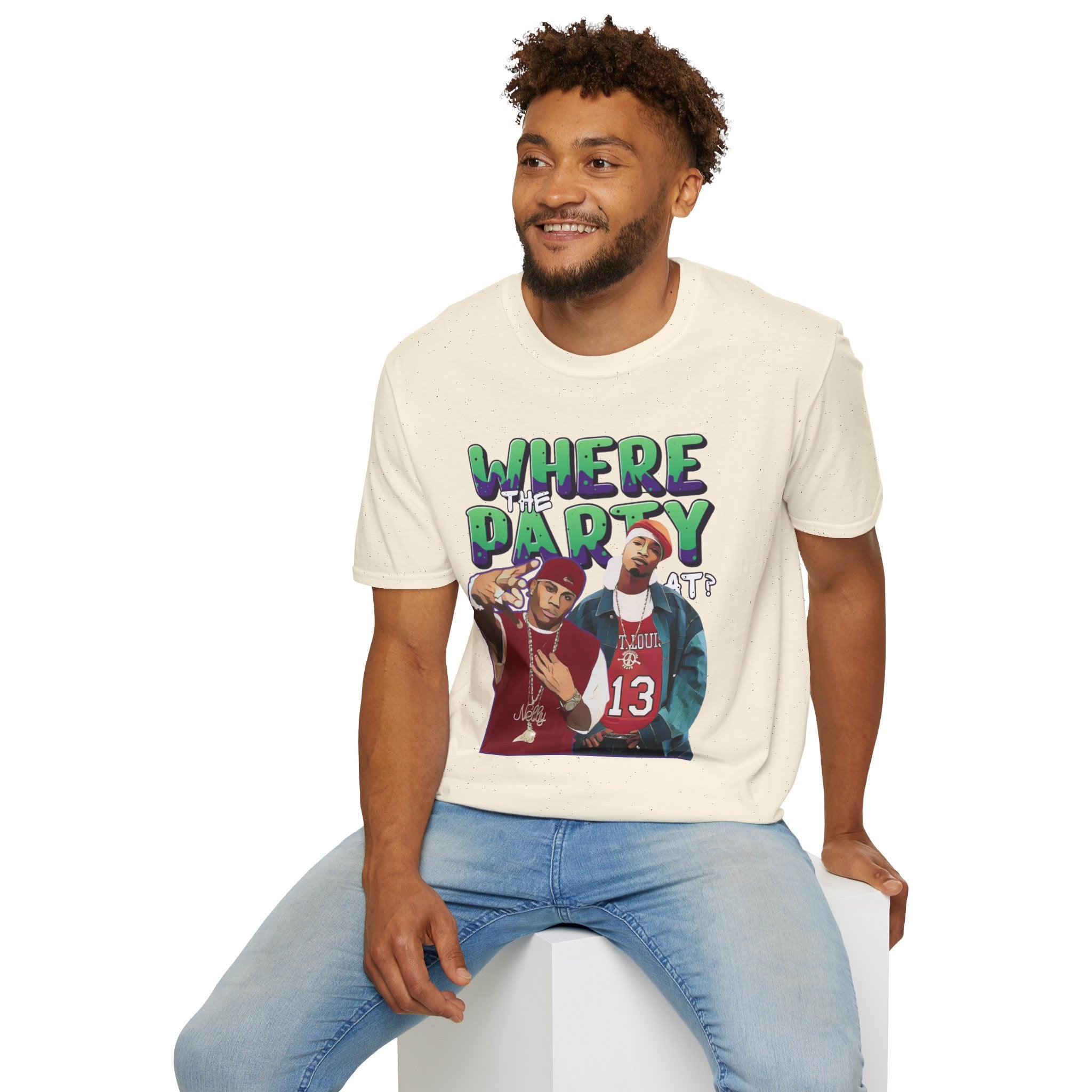 Nelly & Ja Rule Graphic T-Shirt — "Where The Party At?" Retro Hip-Hop Tee