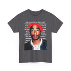 Pac Cartoon Graphic Tee with Changes Lyrics Text — Retro Streetwear T-Shirt
