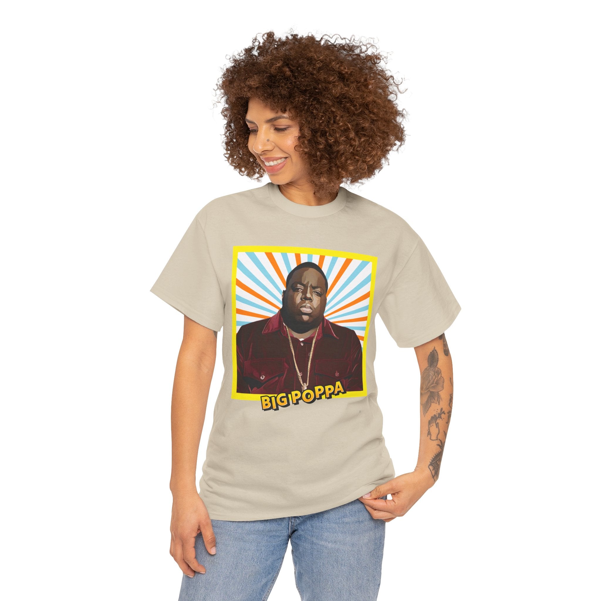 Graphic Tee — "Big Poppa" Retro Portrait T-Shirt