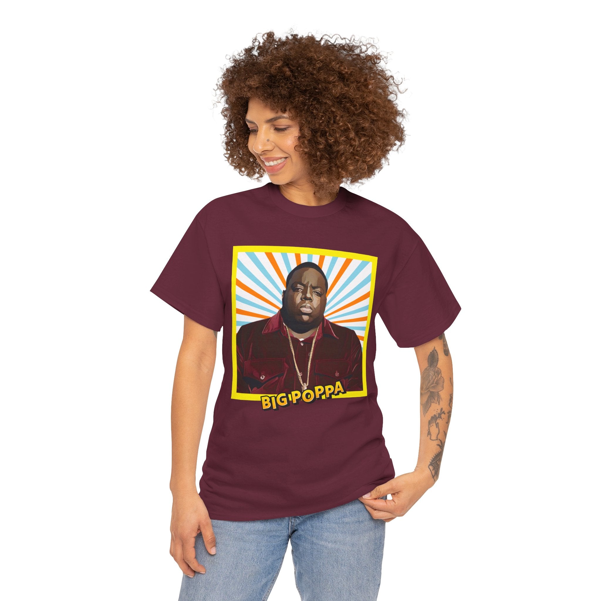Graphic Tee — "Big Poppa" Retro Portrait T-Shirt