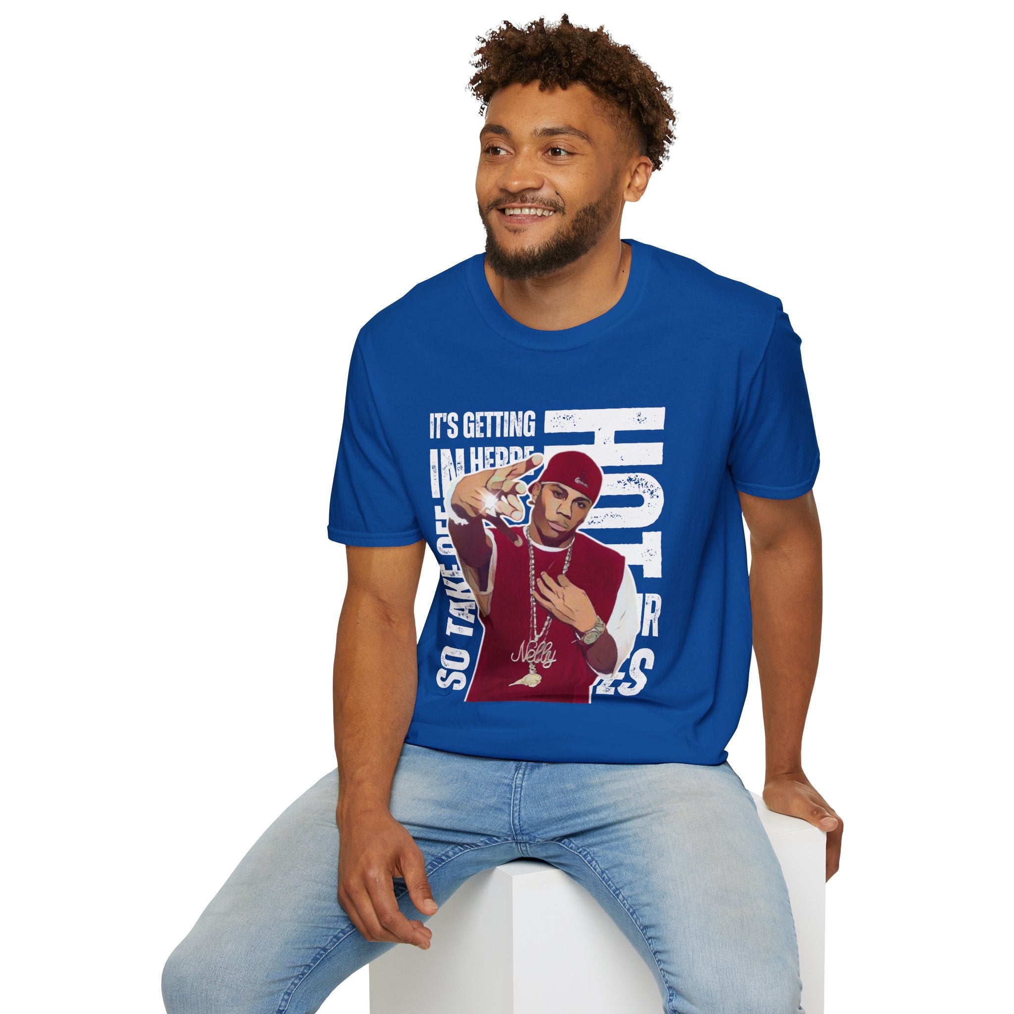 Nelly Hip-Hop Graphic T-Shirt – “It’s Getting Hot In Here” Rap Cartoon GraphicTee