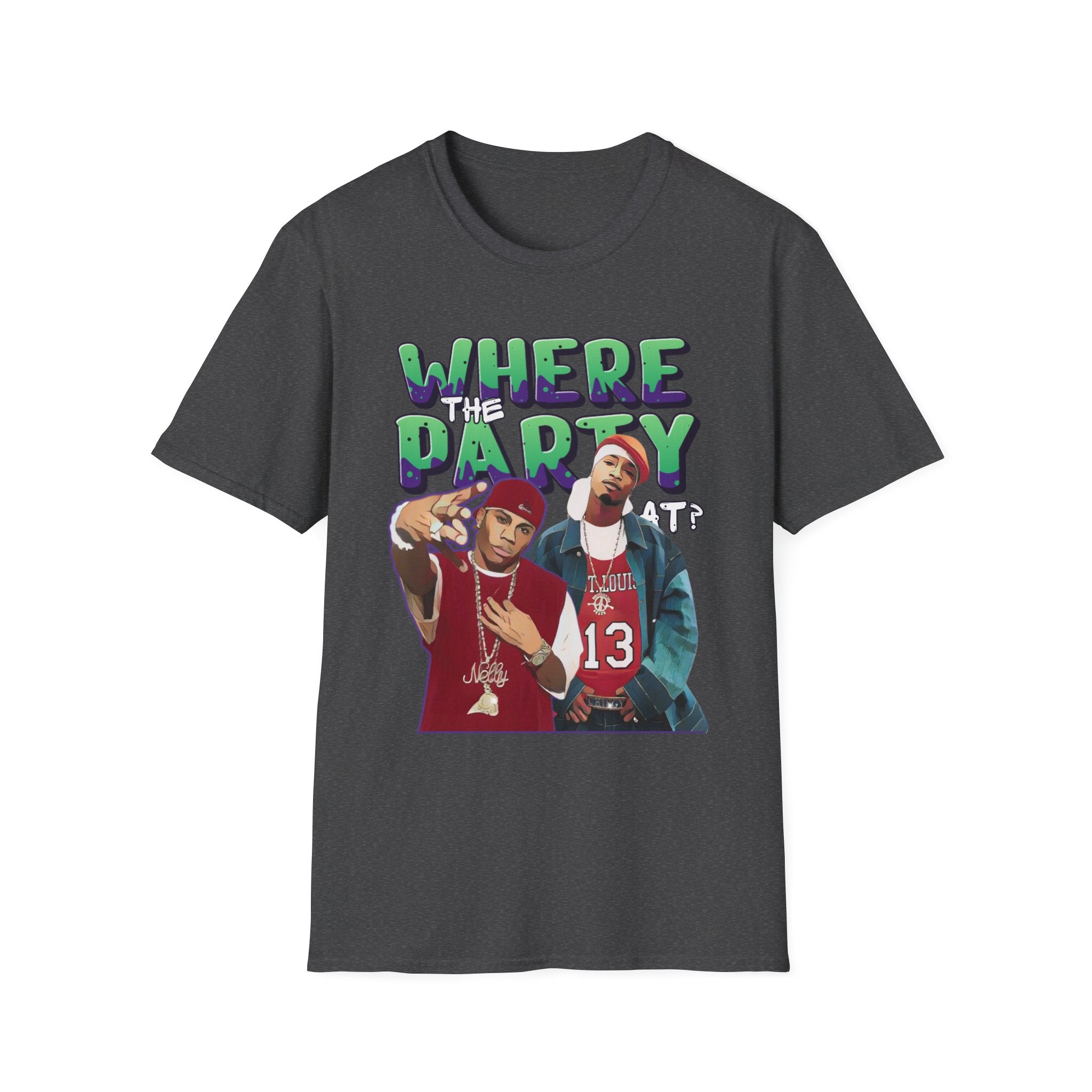 Nelly & Ja Rule Graphic T-Shirt — "Where The Party At?" Retro Hip-Hop Tee