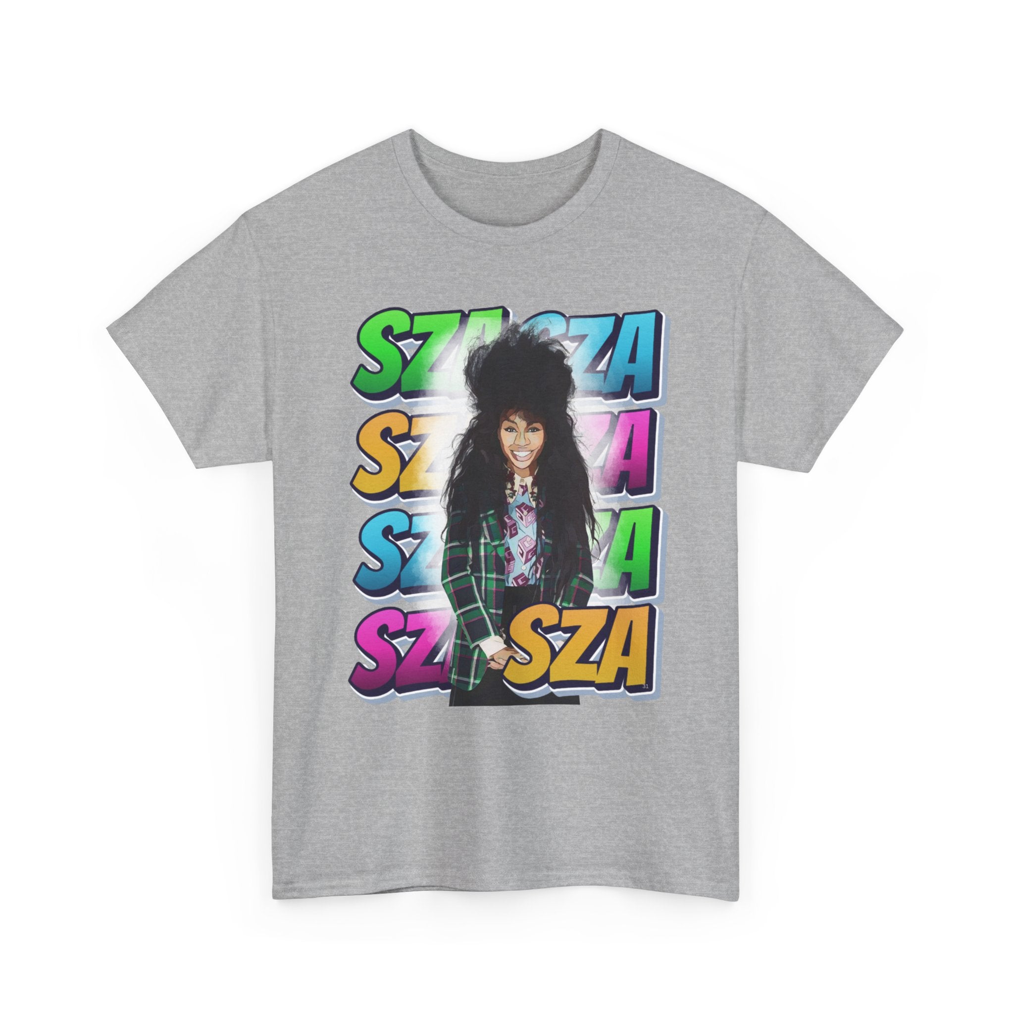 Sza Portrait Graphic Tee — Colorful Retro SZA Fan Shirt