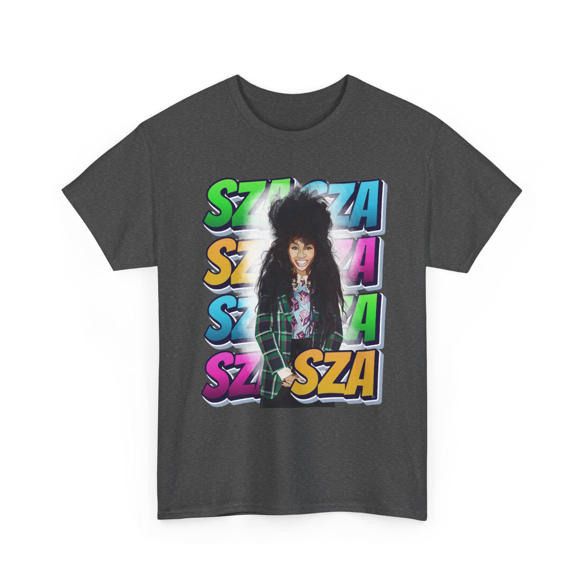 Sza Portrait Graphic Tee — Colorful Retro SZA Fan Shirt