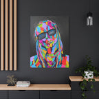 Rap Art - Lil' Wayne Urban Art Portrait Canvas — Colorful Matte Stretched Wall Art