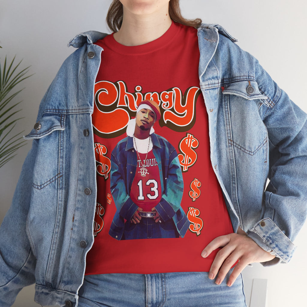 Chingy Retro Rap Tee — "Chingy" Graphic Shirt with Dollar Sign Motif