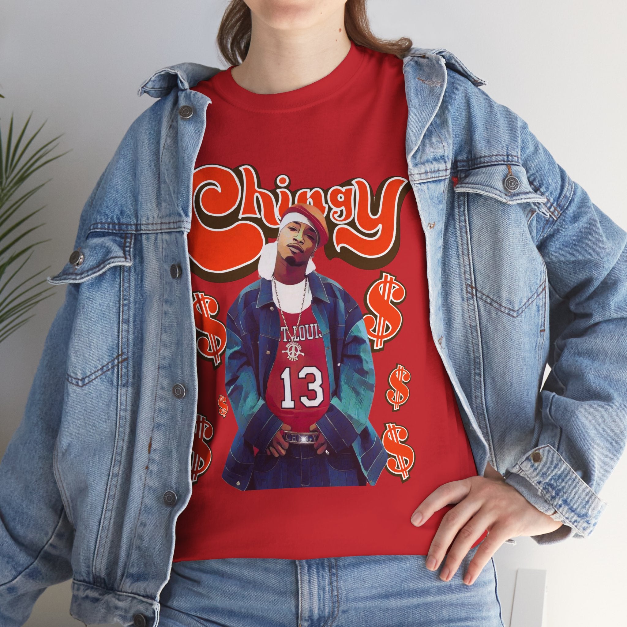 Chingy Retro Rap Tee — "Chingy" Graphic Shirt with Dollar Sign Motif