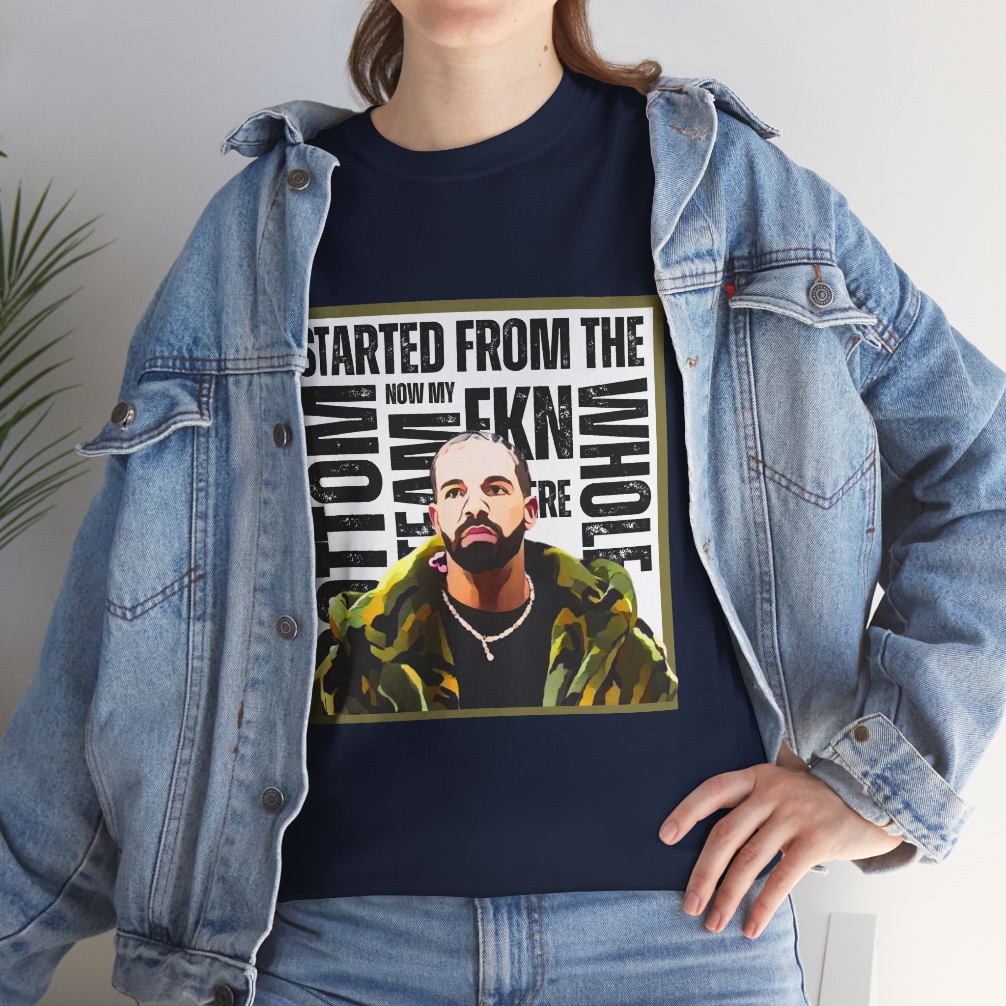 Drake "Started From The Bottom" Graphic Cartoon Tee