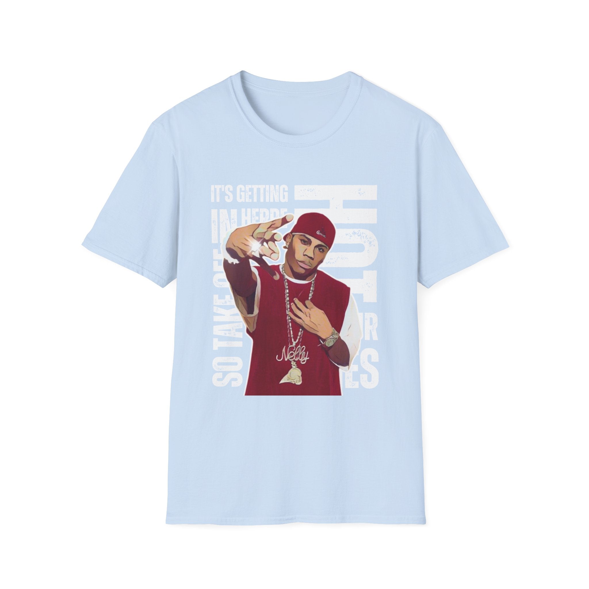 Nelly Hip-Hop Graphic T-Shirt – “It’s Getting Hot In Here” Rap Cartoon GraphicTee