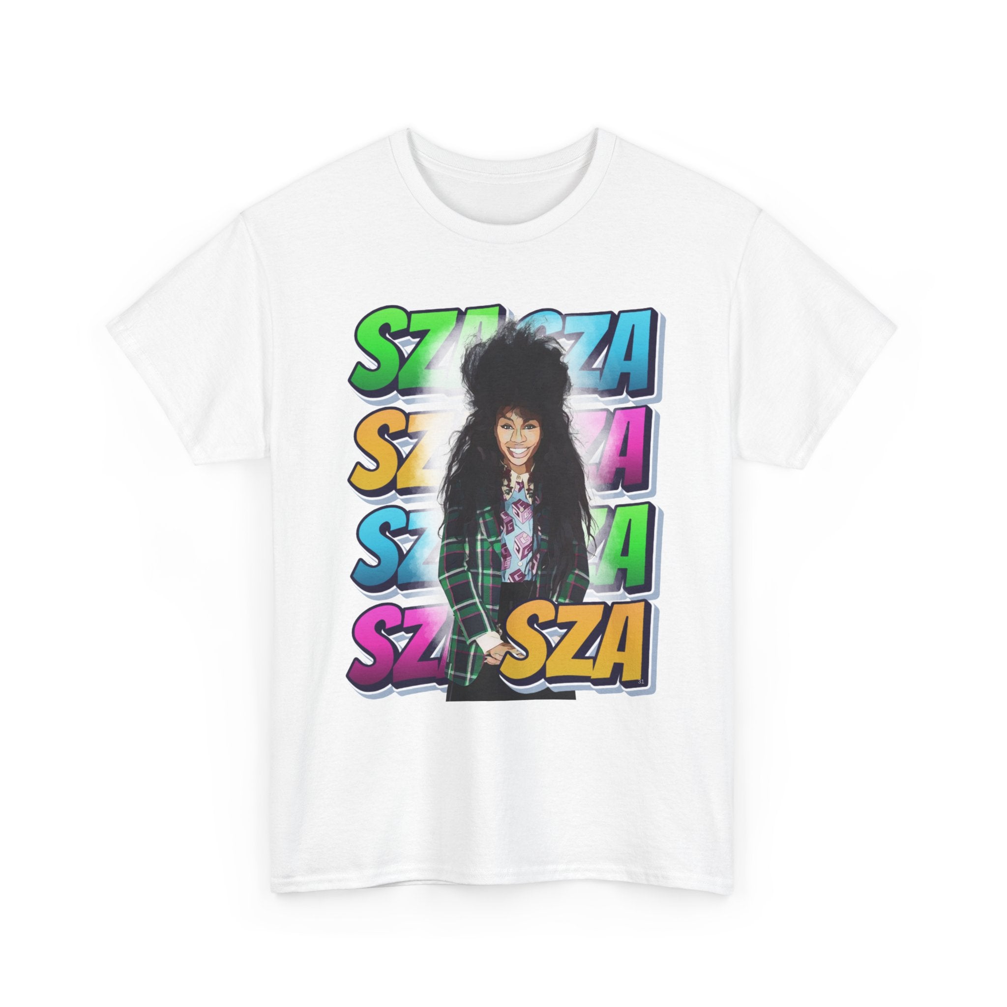 Sza Portrait Graphic Tee — Colorful Retro SZA Fan Shirt