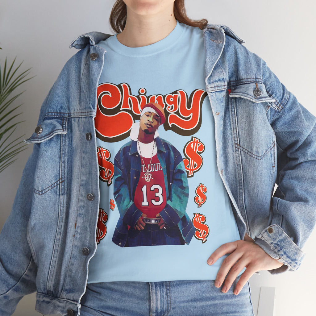 Chingy Retro Rap Tee — "Chingy" Graphic Shirt with Dollar Sign Motif