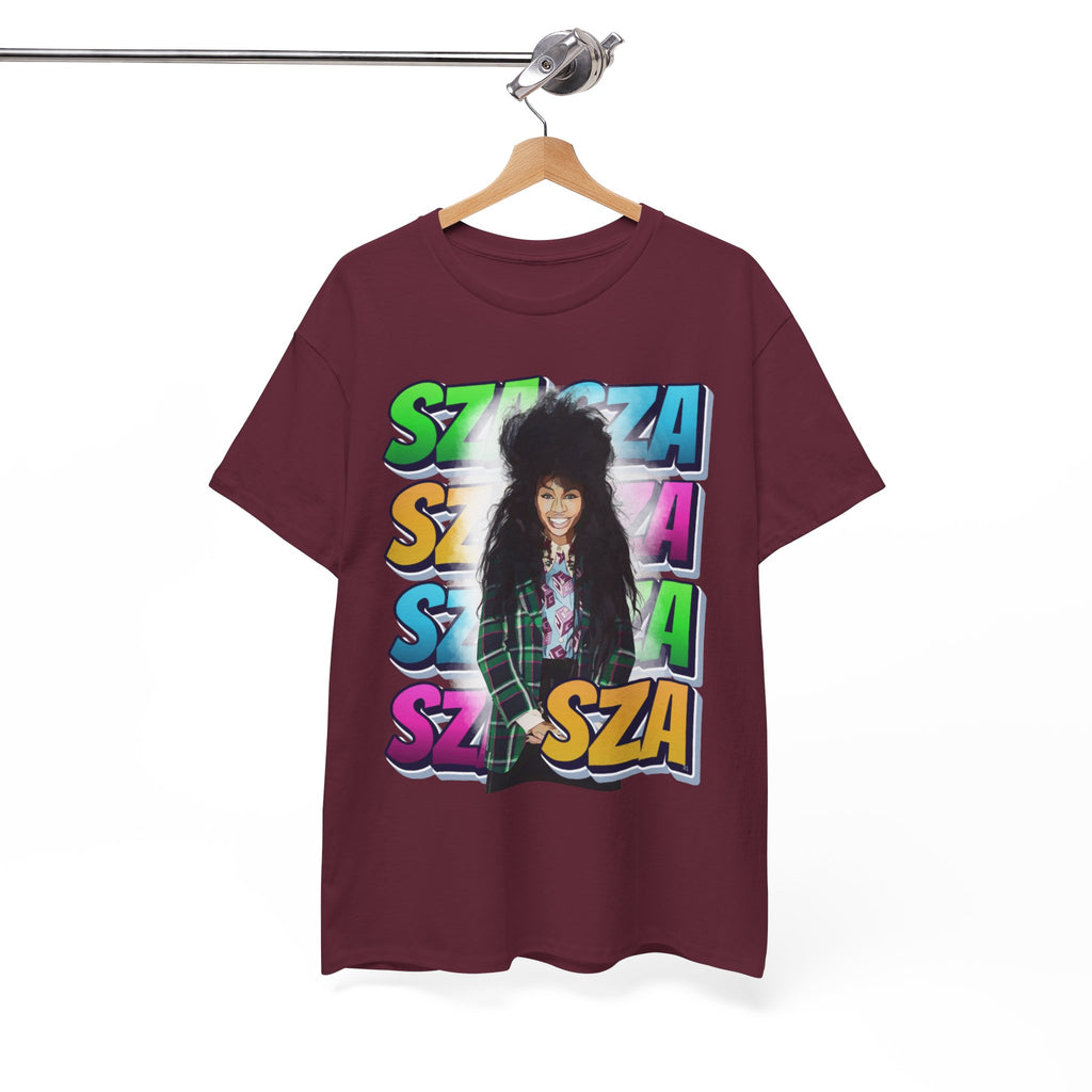 Sza Portrait Graphic Tee — Colorful Retro SZA Fan Shirt