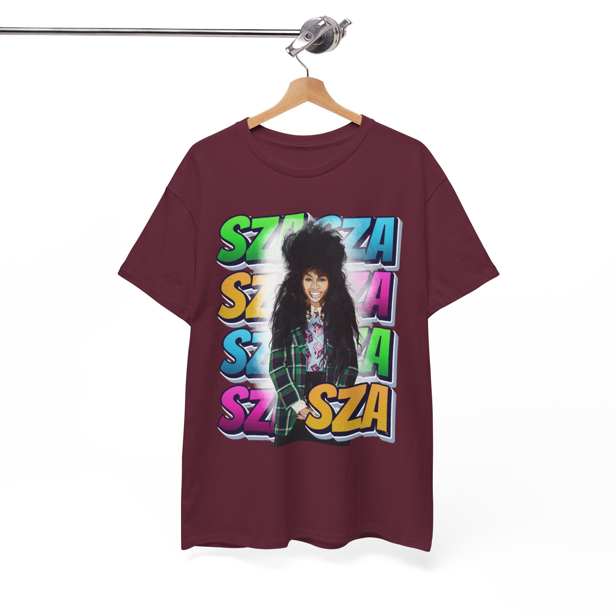Sza Portrait Graphic Tee — Colorful Retro SZA Fan Shirt