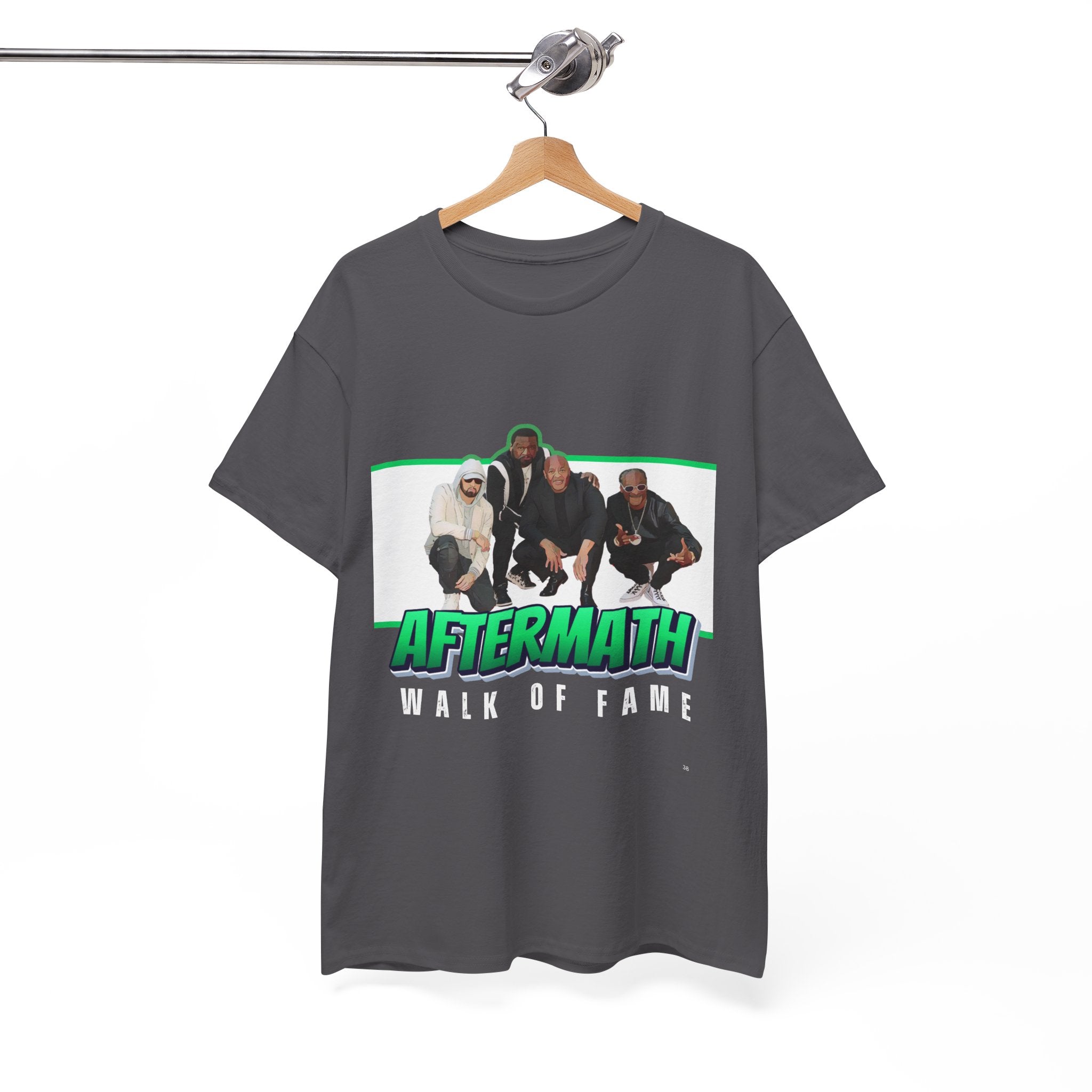 Em, Dre, Snoop, 50 - Unisex Heavy Cotton Tee - "Aftermath" Walk of Fame Graphic Tee