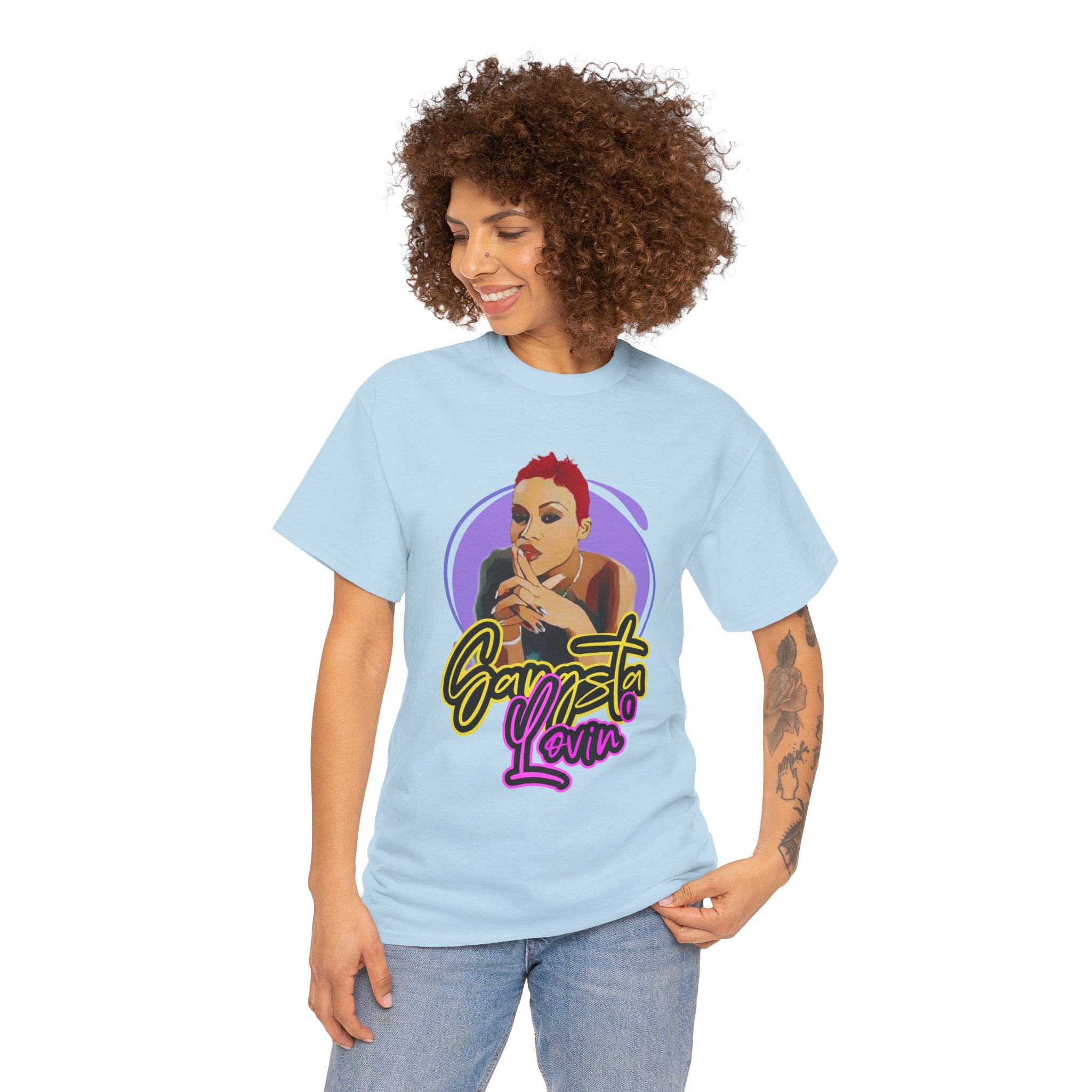 Eve T-Shirt — Gangsta Lovin' Graphic Cartoon Tee (Retro Rap Portrait)