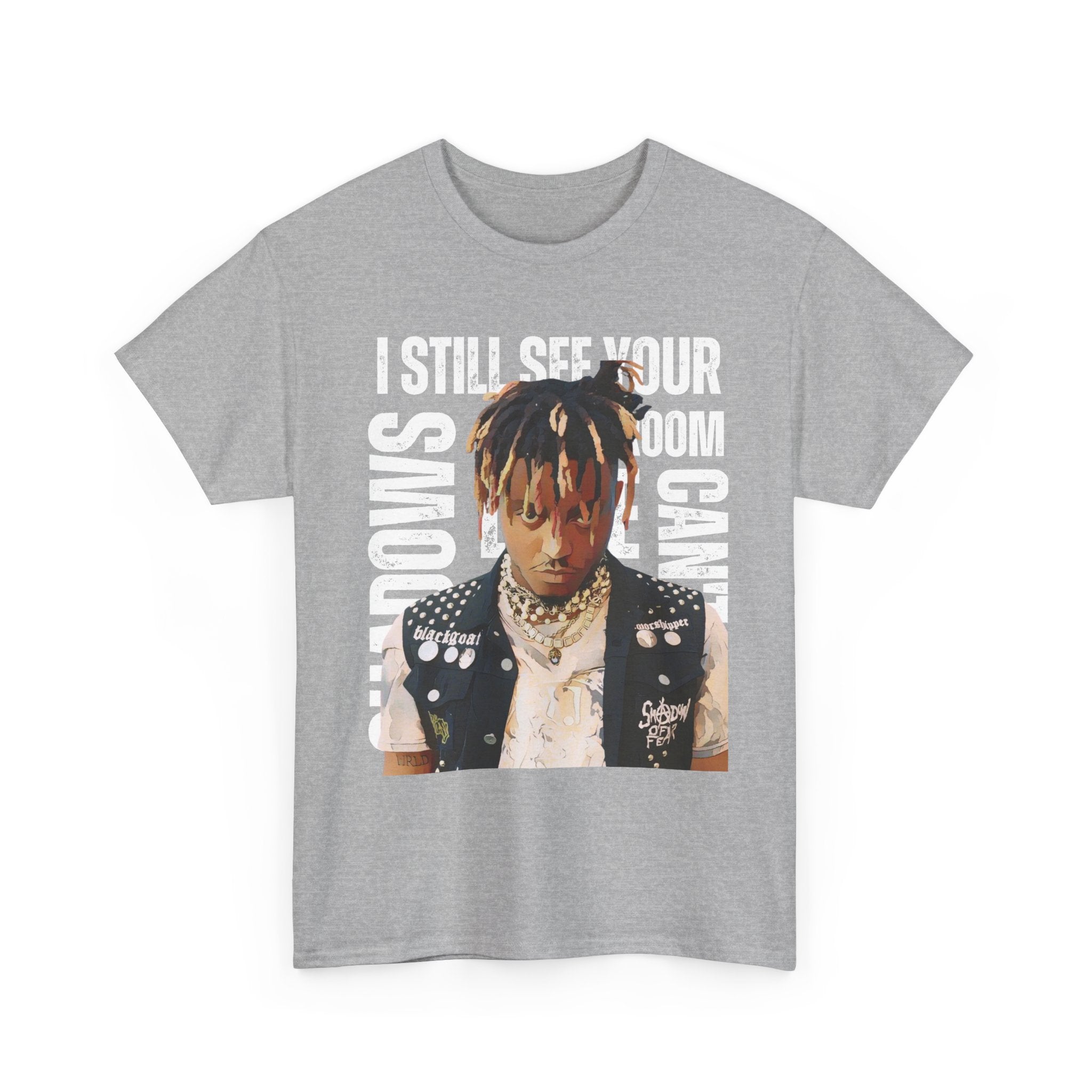 Juice WRLD Cartoon Design Tee — "I Still See Your Shadows in my Room" Graphic Shirt