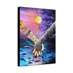 "I Will Stand in the Darkness With You" - Tattooed Hands Canvas Art — Colorful Surreal Ocean Wall Decor, 'You & Me' Love Print