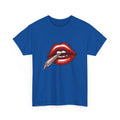 Graphic Tee — Red Lips Smoking Joint Design