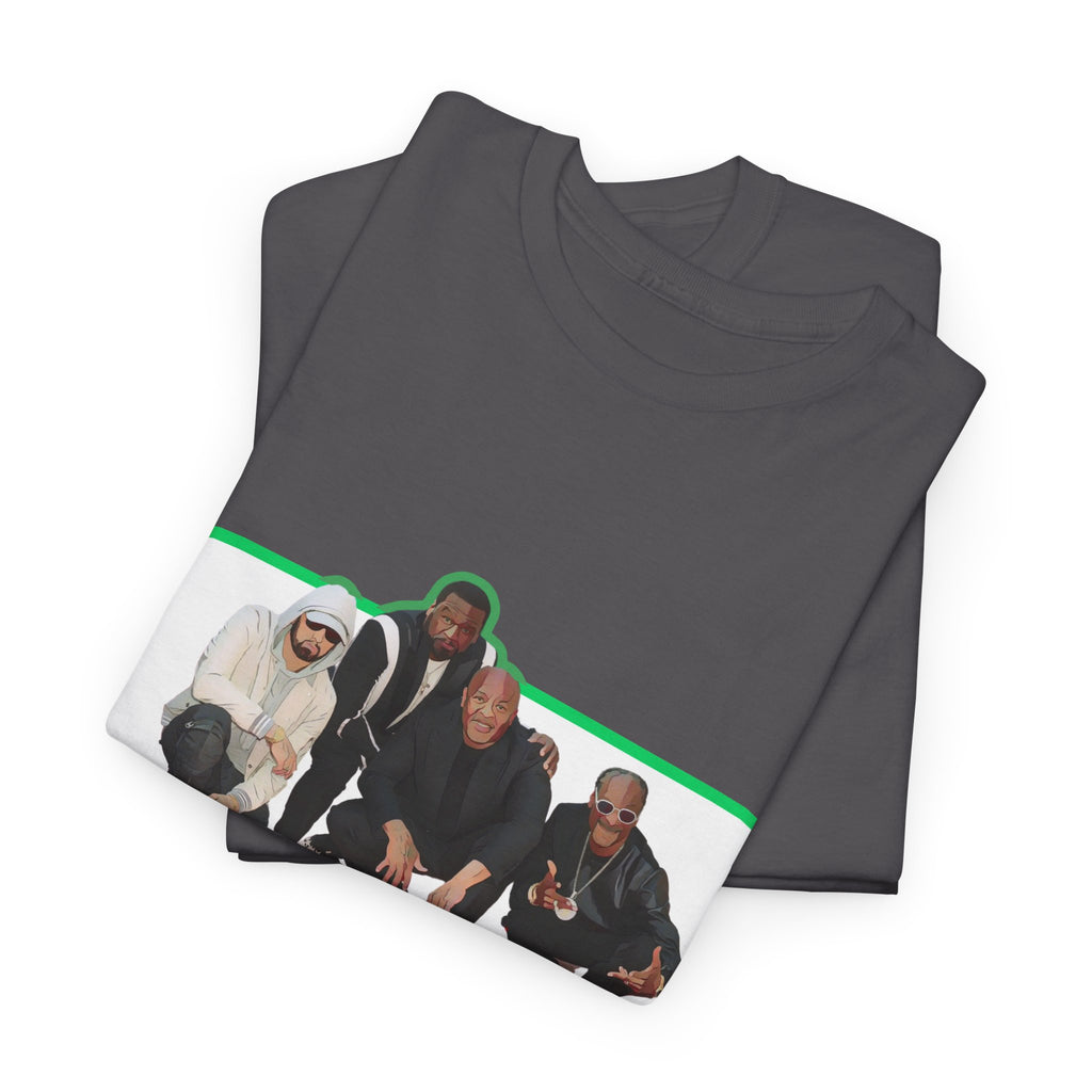 Em, Dre, Snoop, 50 - Unisex Heavy Cotton Tee - "Aftermath" Walk of Fame Graphic Tee