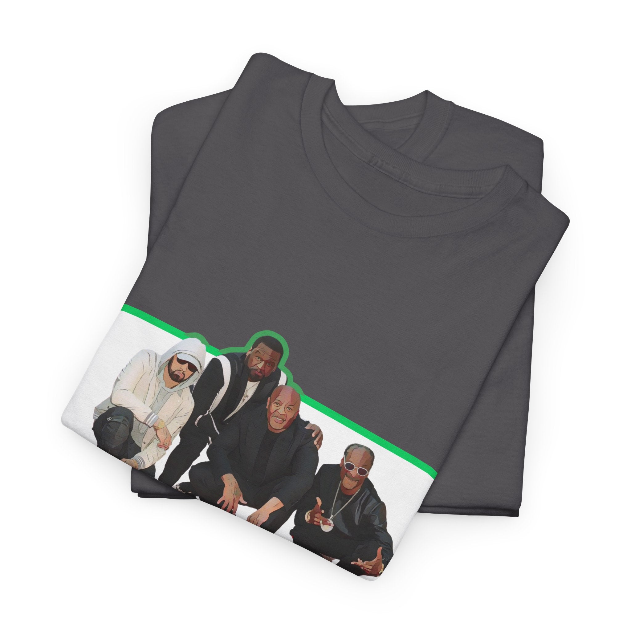 Em, Dre, Snoop, 50 - Unisex Heavy Cotton Tee - "Aftermath" Walk of Fame Graphic Tee