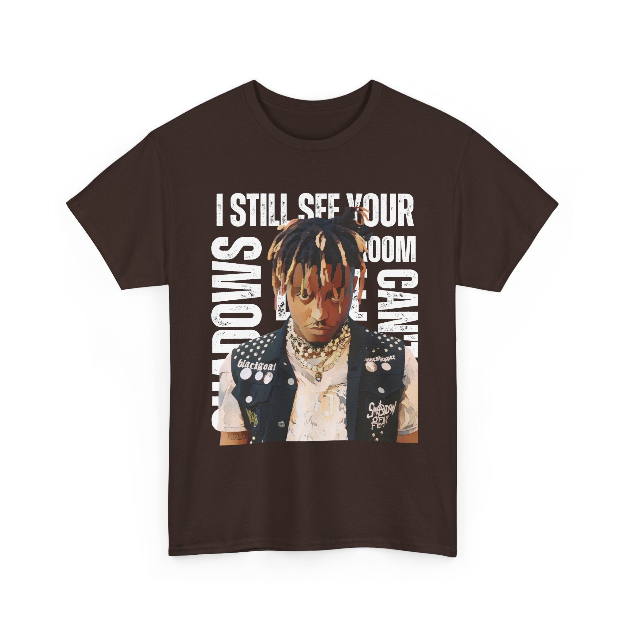 Juice WRLD Cartoon Design Tee — "I Still See Your Shadows in my Room" Graphic Shirt
