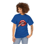 Graphic Tee — Red Lips Smoking Joint Design