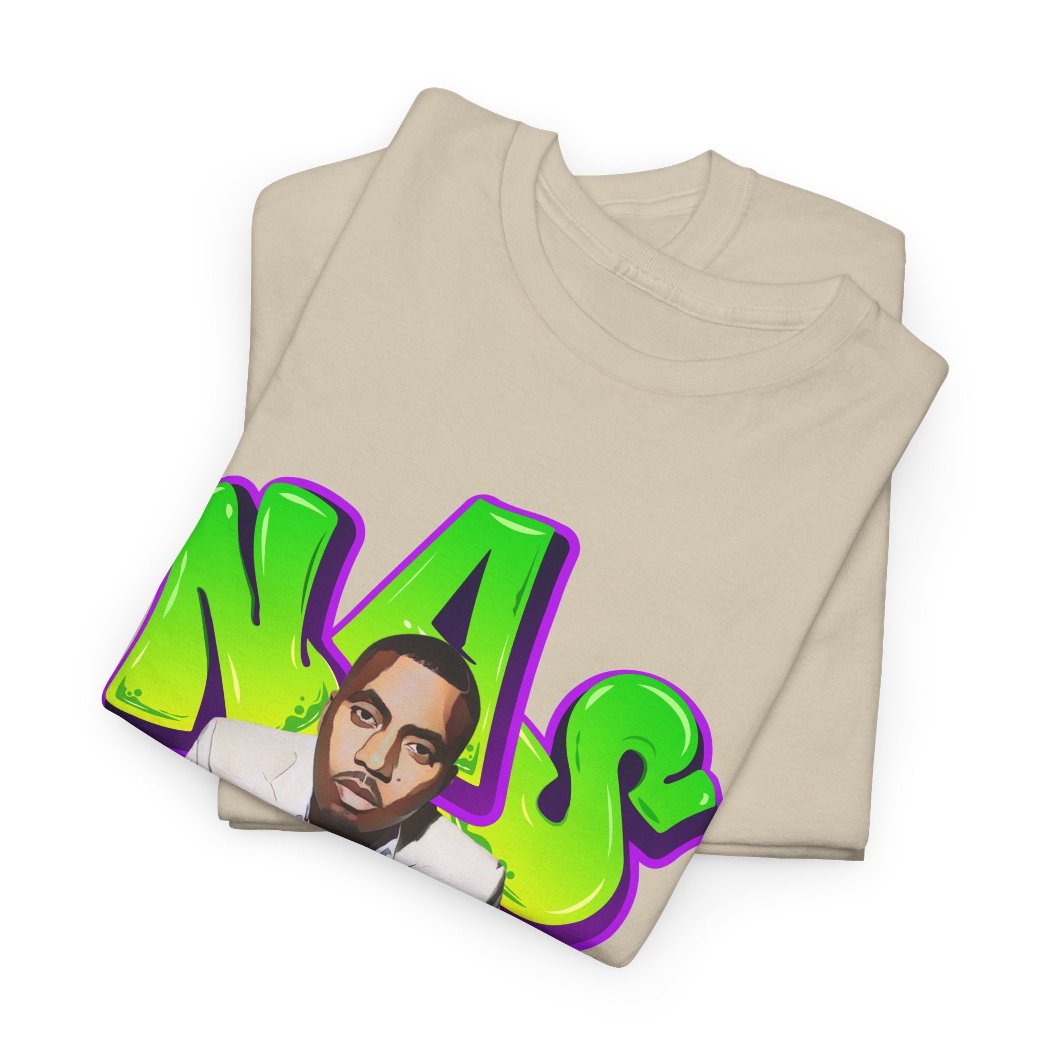 Nas Graphic Tee — Retro Graffiti Hip-Hop Tribute Shirt - Lifes a B*