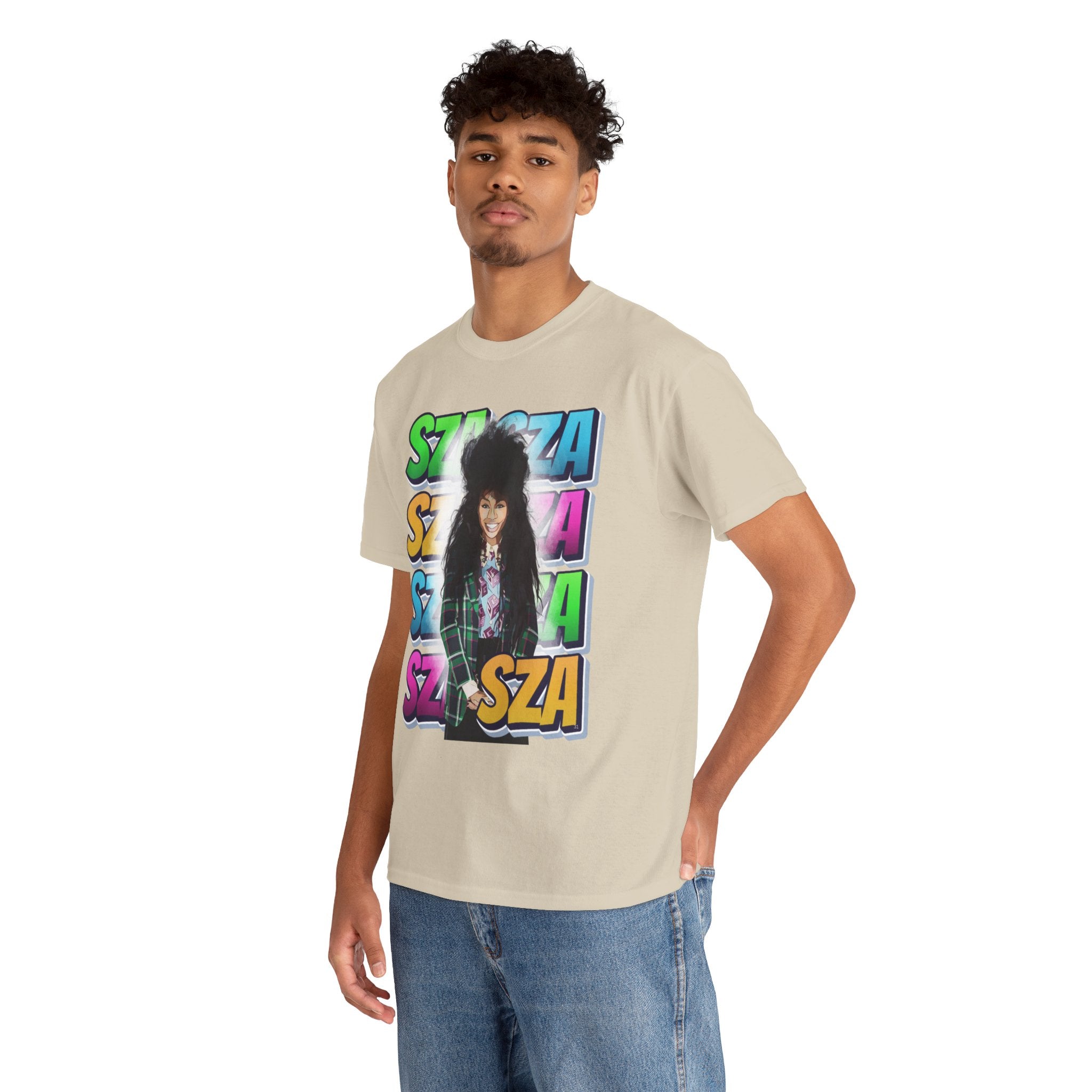Sza Portrait Graphic Tee — Colorful Retro SZA Fan Shirt