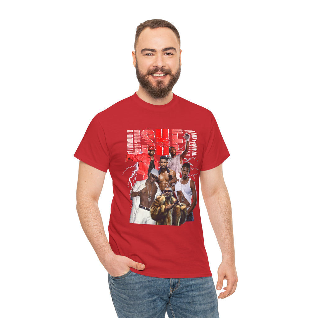 Usher Collage Graphic Tee — Retro R&B Concert Shirt