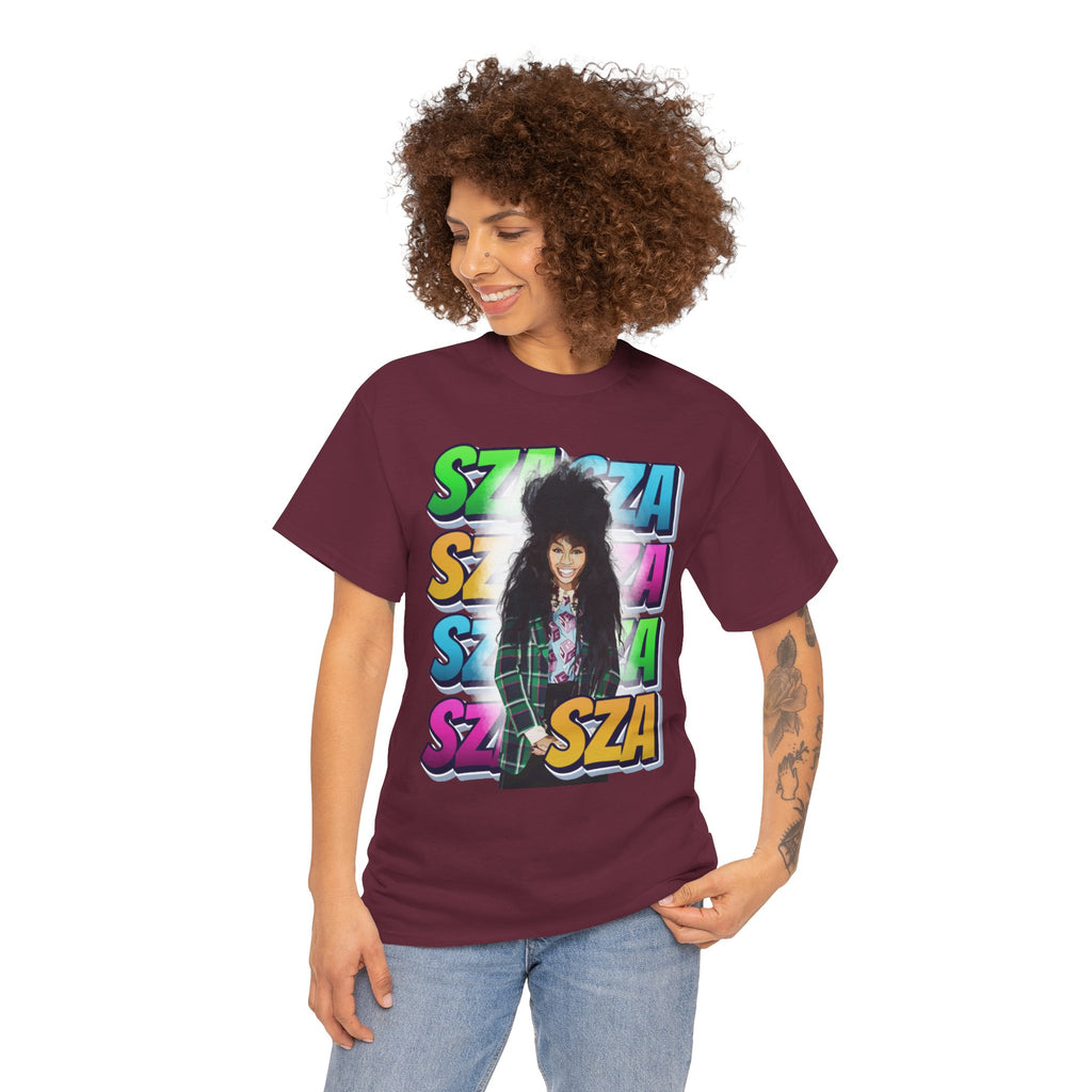 Sza Portrait Graphic Tee — Colorful Retro SZA Fan Shirt