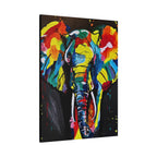 Colorful Elephant Canvas Wall Art — Vibrant Abstract Safari Print