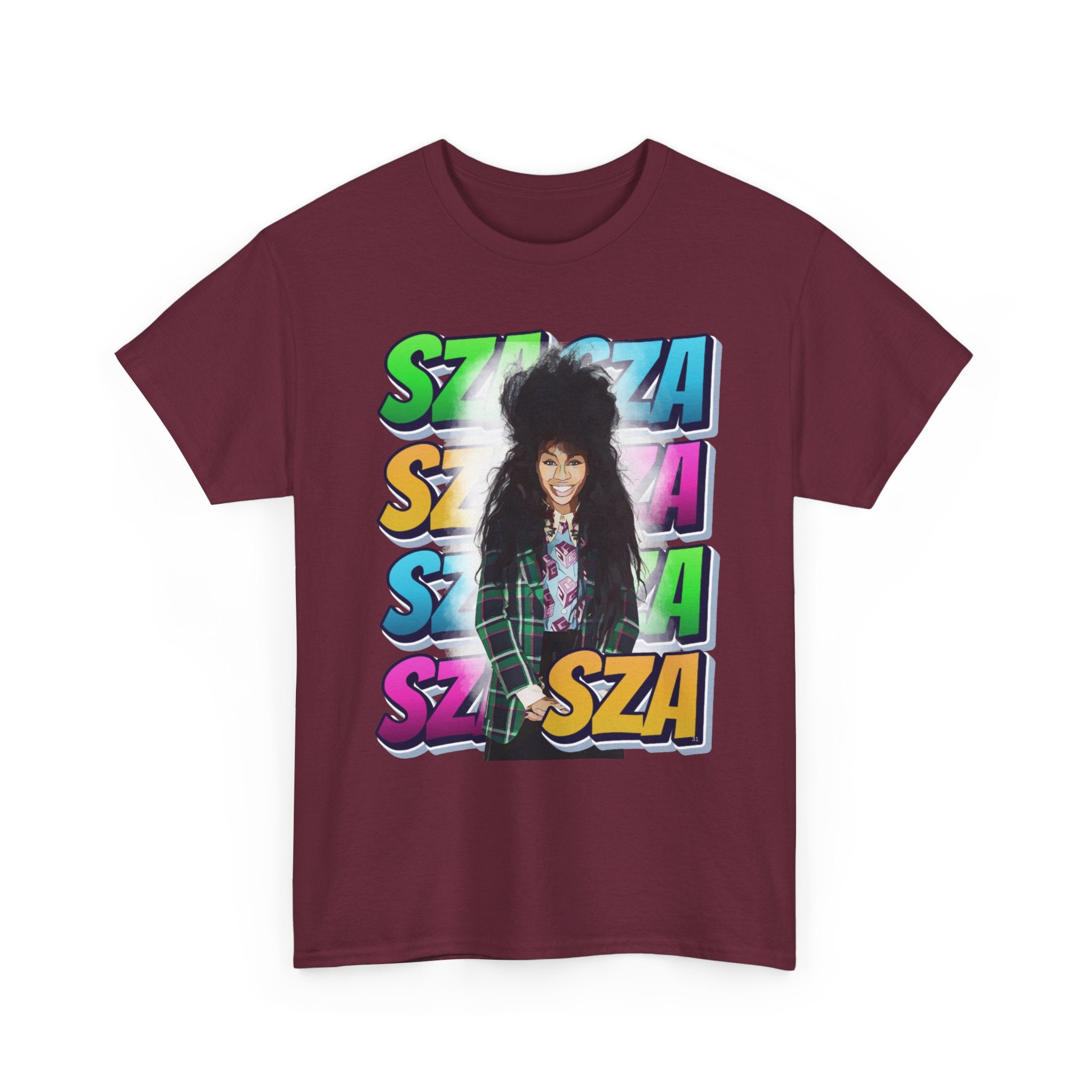 Sza Portrait Graphic Tee — Colorful Retro SZA Fan Shirt