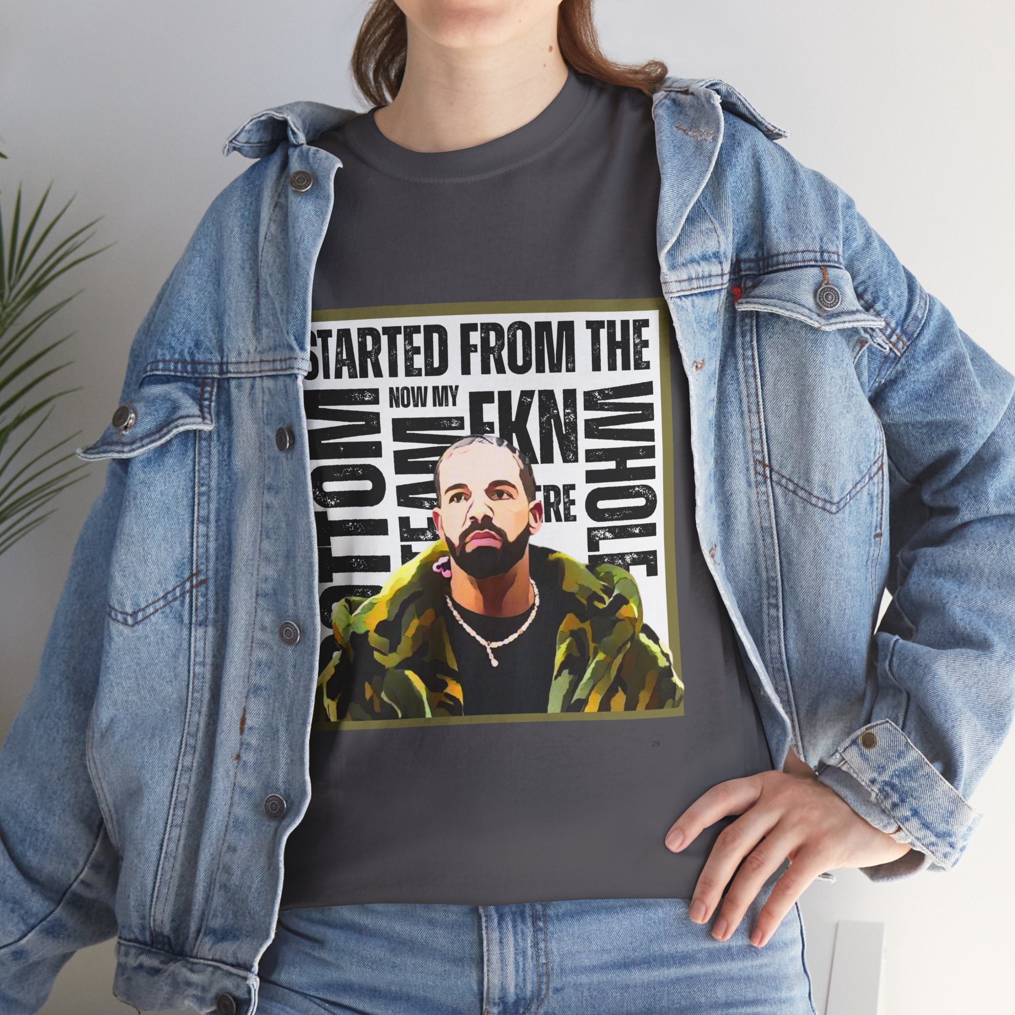 Drake "Started From The Bottom" Graphic Cartoon Tee
