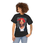 Pac Cartoon Graphic Tee with Changes Lyrics Text — Retro Streetwear T-Shirt