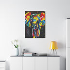 Colorful Elephant Canvas Wall Art — Vibrant Abstract Safari Print