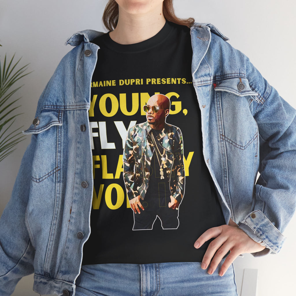 Jermaine Dupri T-Shirt — "Young, Fly Flashy" Album Cover Deisgn Tee