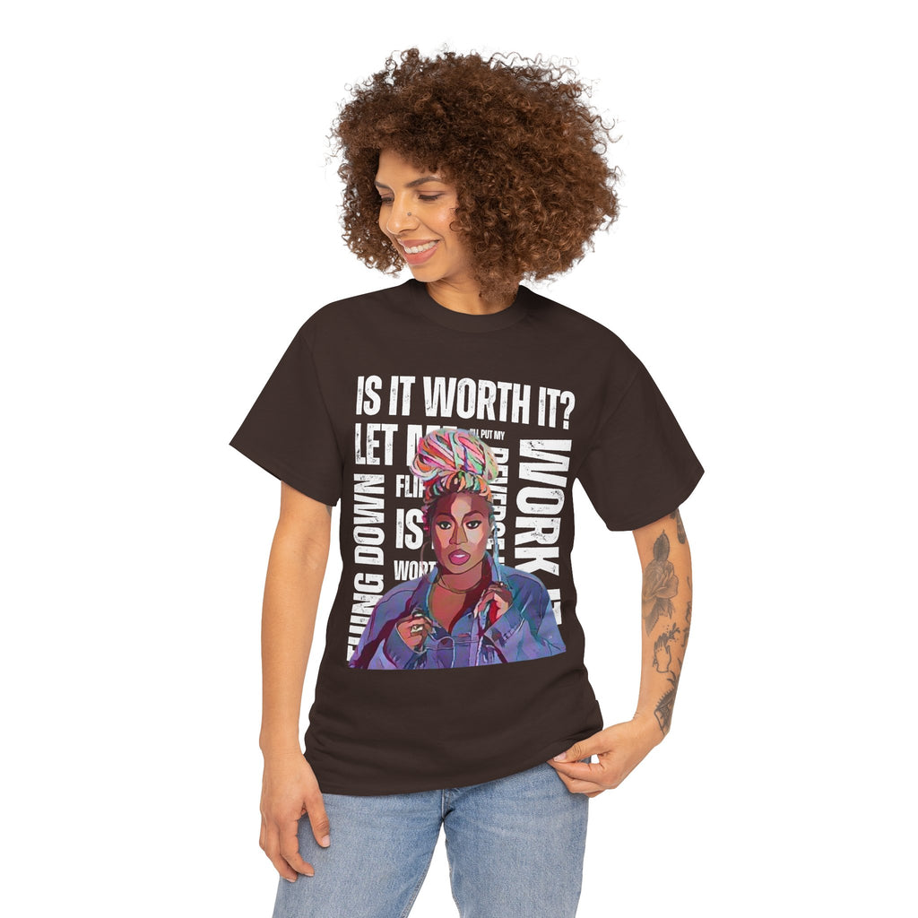Missy Elliot Graphic Tee — “Is It Worth It? Let me Work It”