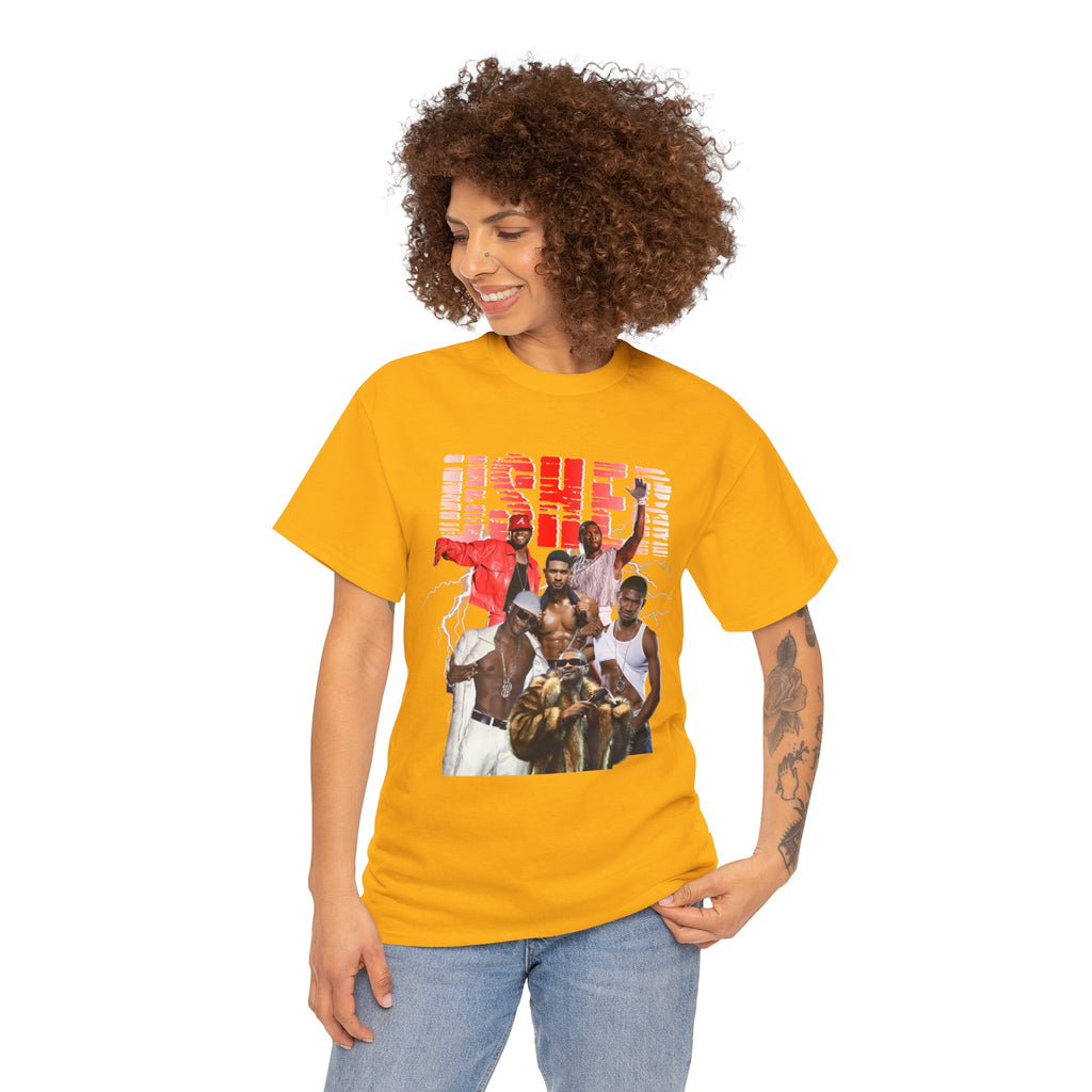 Usher Collage Graphic Tee — Retro R&B Concert Shirt