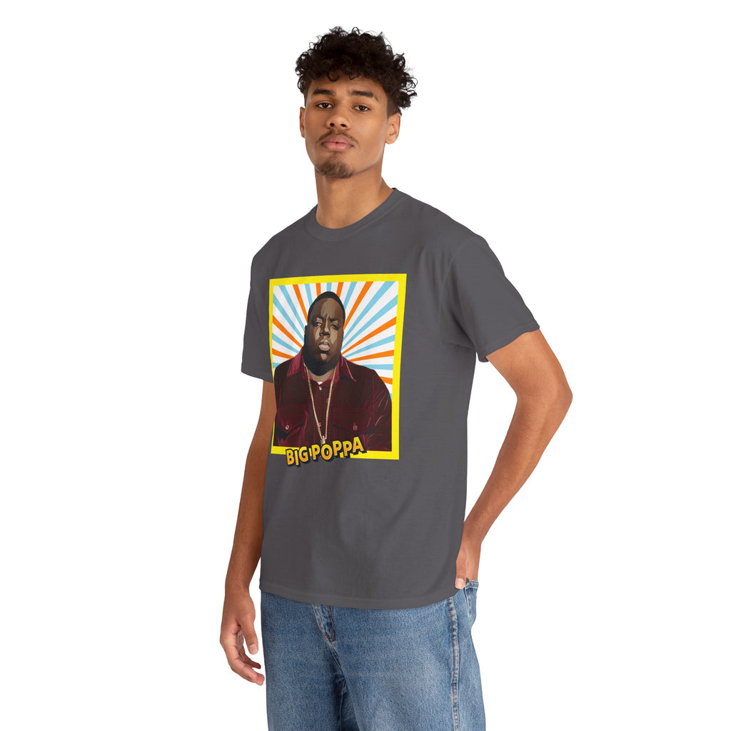 Graphic Tee — "Big Poppa" Retro Portrait T-Shirt