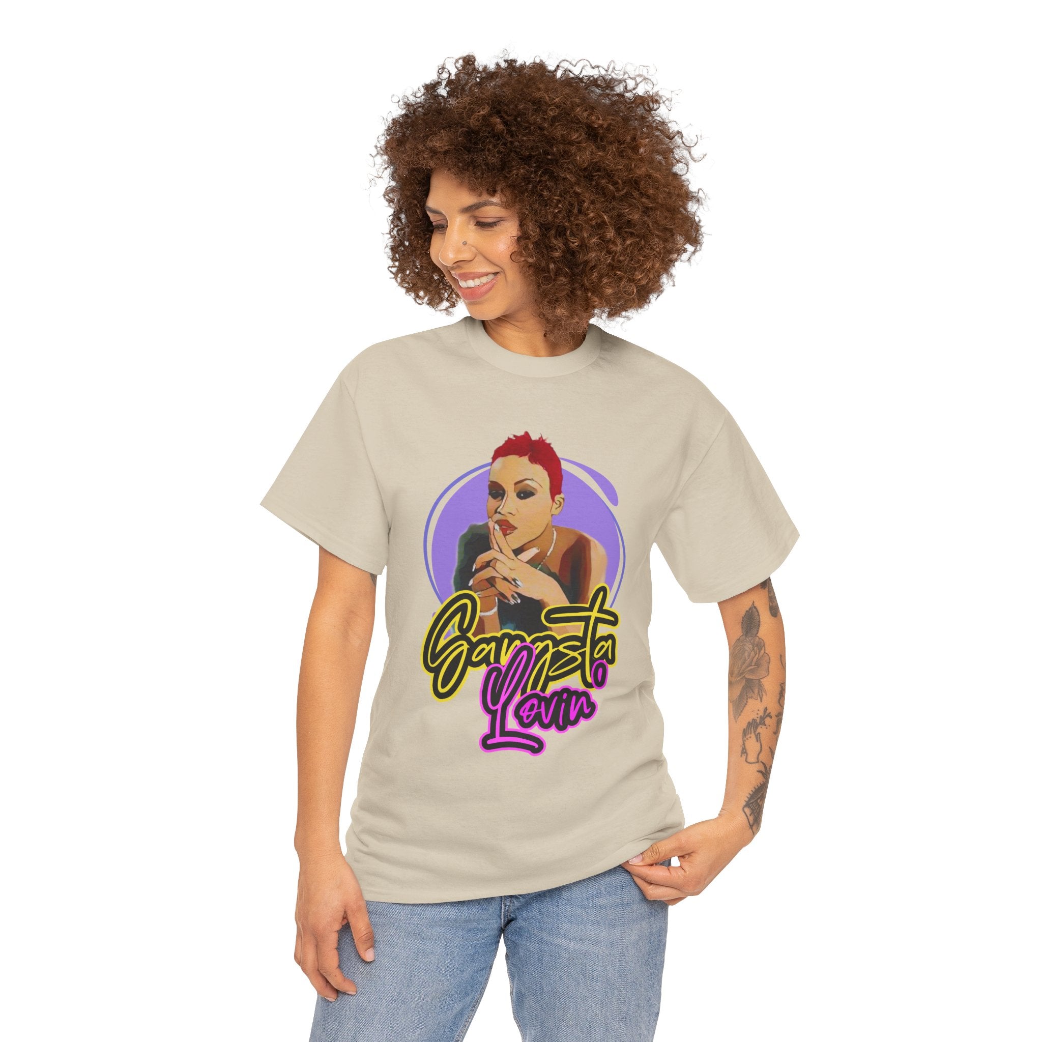 Eve T-Shirt — Gangsta Lovin' Graphic Cartoon Tee (Retro Rap Portrait)