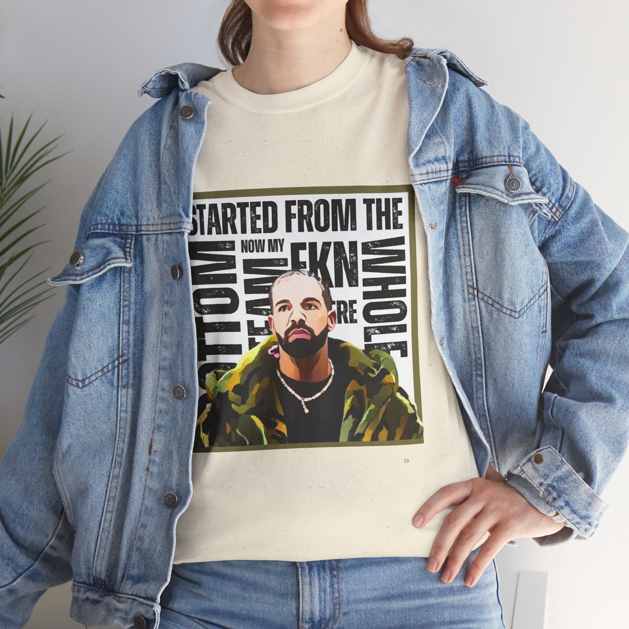 Drake "Started From The Bottom" Graphic Cartoon Tee