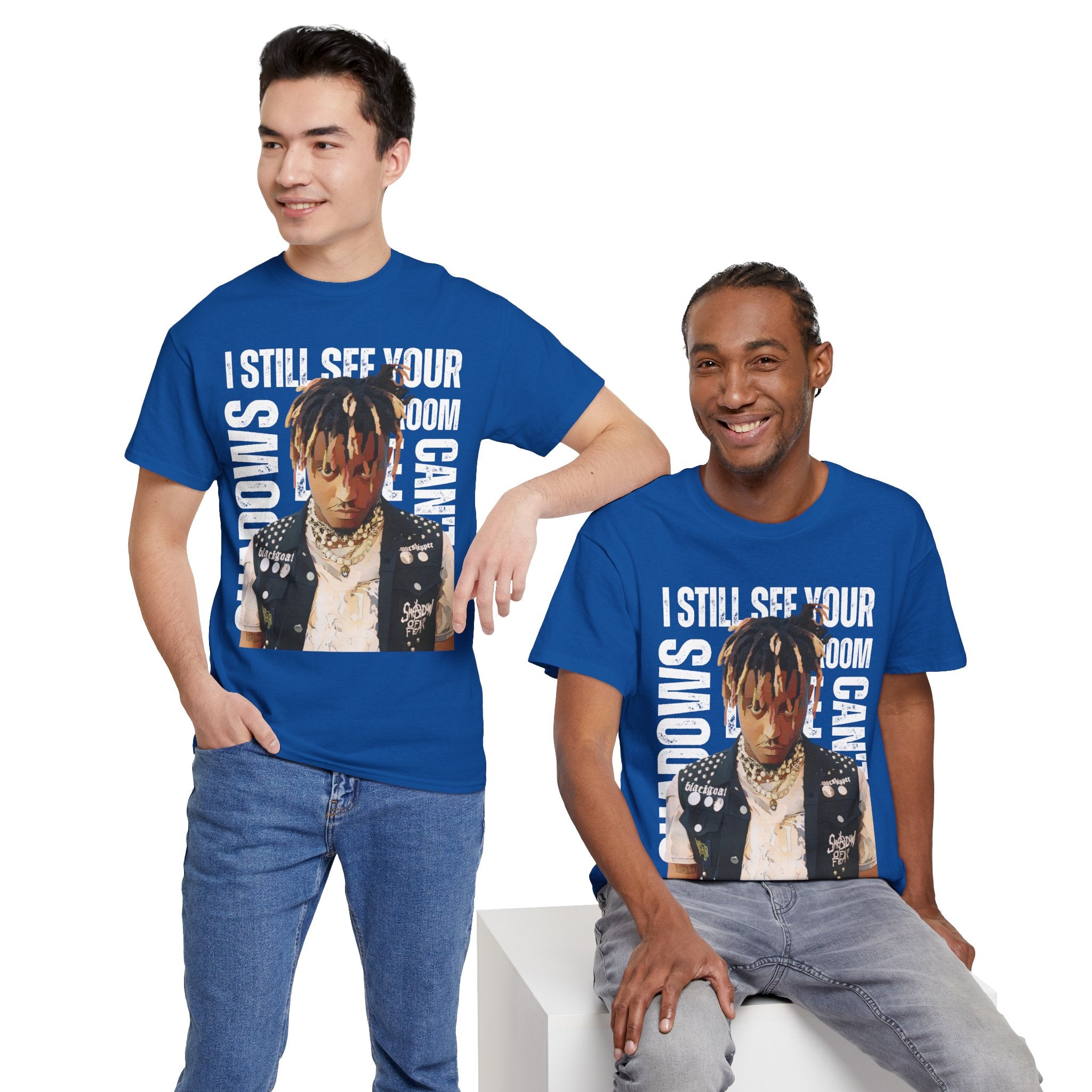 Juice WRLD Cartoon Design Tee — "I Still See Your Shadows in my Room" Graphic Shirt