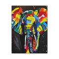 Colorful Elephant Canvas Wall Art — Vibrant Abstract Safari Print