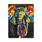 Colorful Elephant Canvas Wall Art — Vibrant Abstract Safari Print
