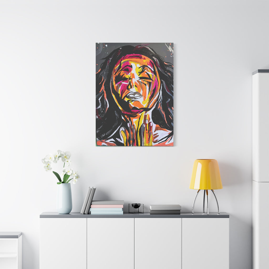 'Unbound' - Abstract Colorful Woman Portrait Canvas - Modern Expressionist Wall Art