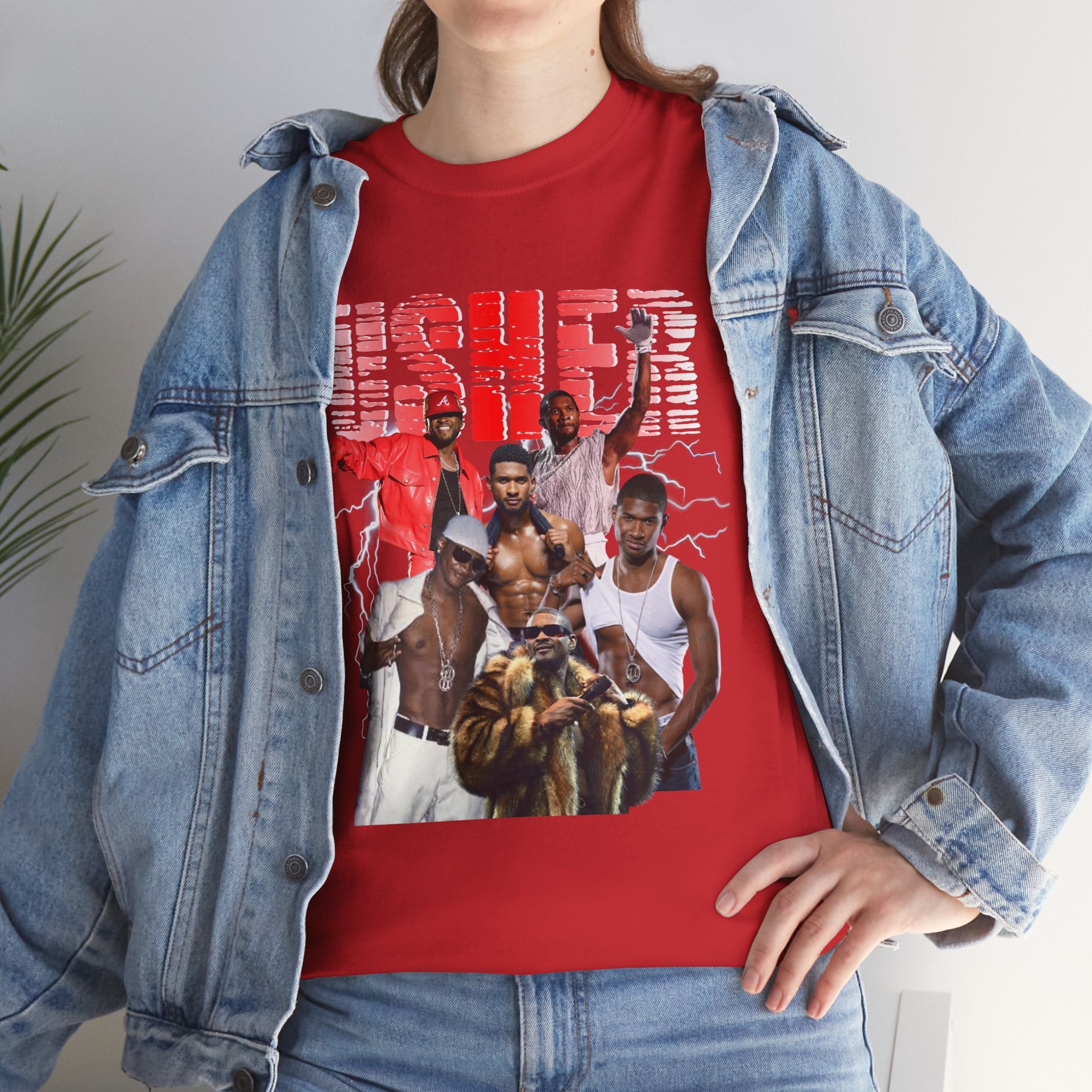 Usher Collage Graphic Tee — Retro R&B Concert Shirt