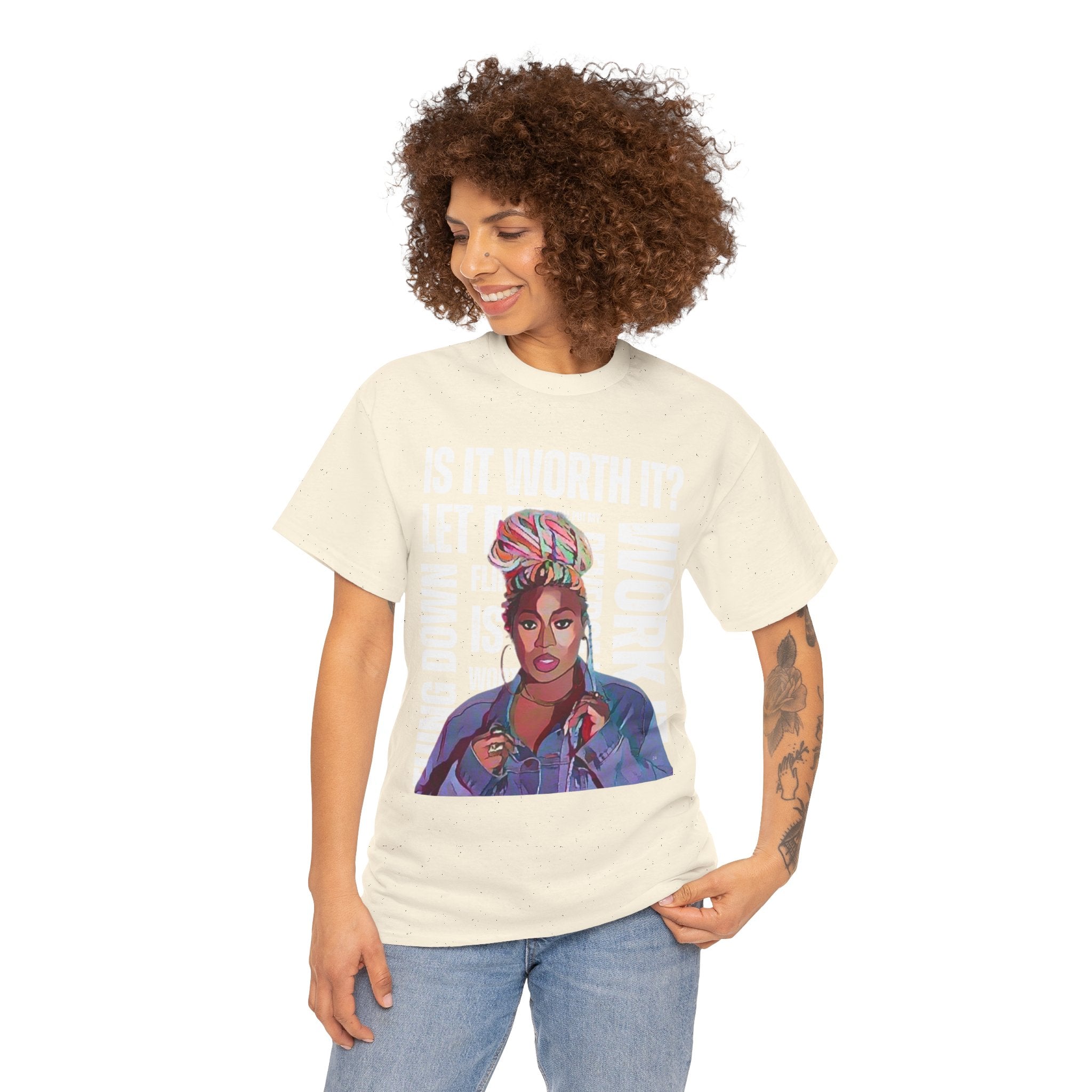 Missy Elliot Graphic Tee — “Is It Worth It? Let me Work It”