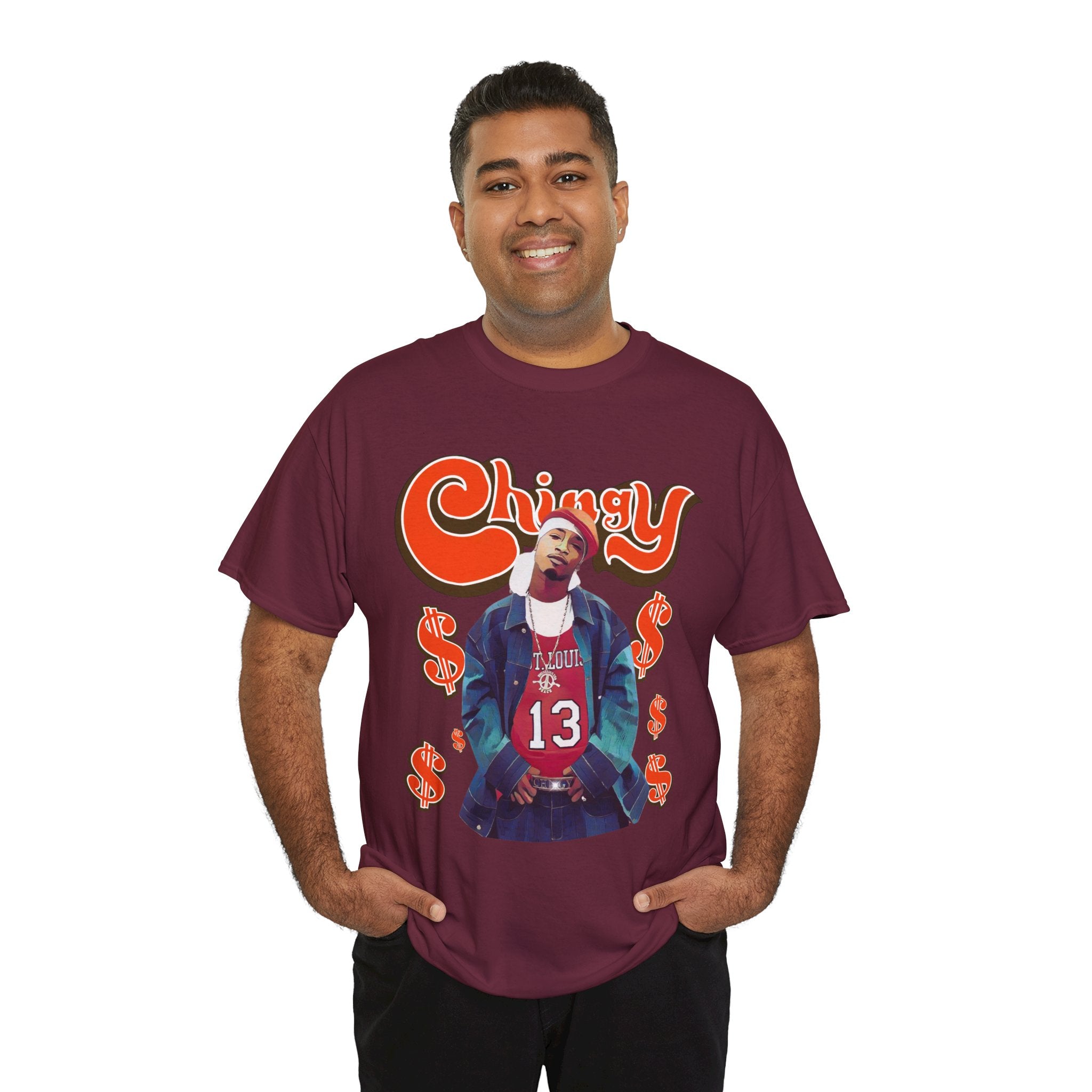 Chingy Retro Rap Tee — "Chingy" Graphic Shirt with Dollar Sign Motif
