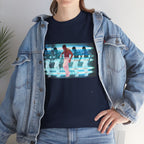 Usher Retro Dance Tee — Glitchy Neon Graphic T-Shirt