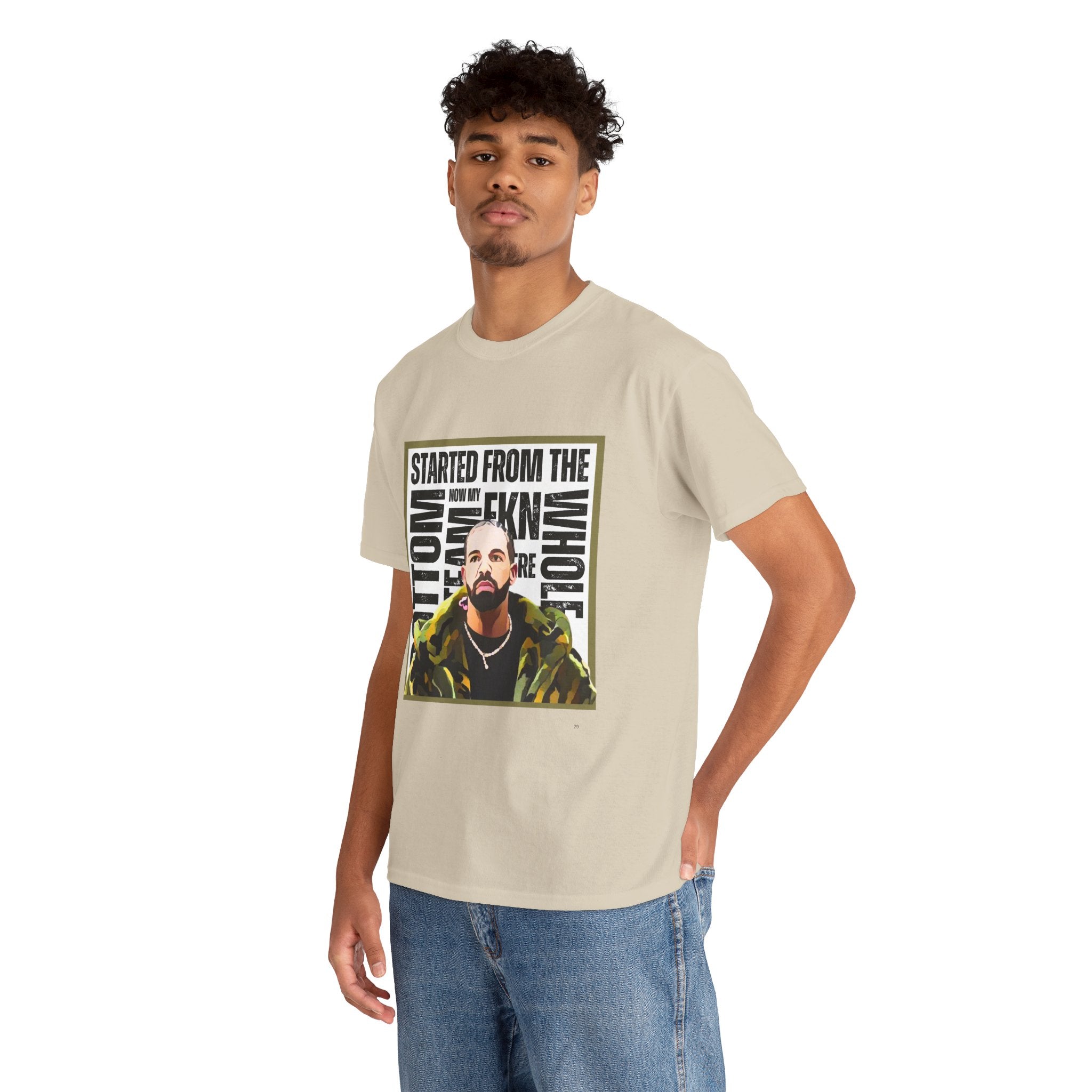 Drake "Started From The Bottom" Graphic Cartoon Tee